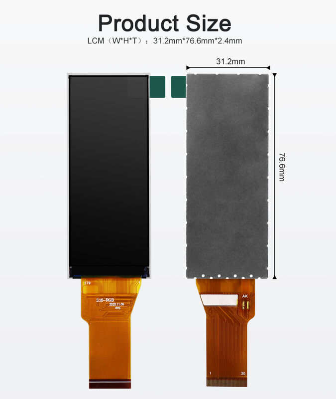 Polcd 3.2'' 3.2 inch 320x480 Vertical Type 350nits RGB SPI Interface ST7701S ic TFT LCD Display