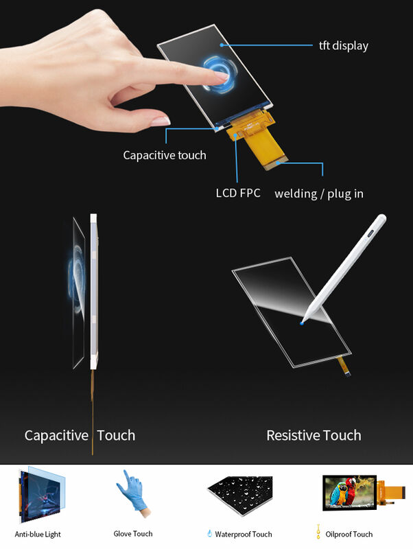 Polcd ILI9488 Drive 320x480 3.5 inch SPI Capacitive Touch LCD IPS TFT Screen for Electronic Products