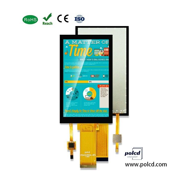 Polcd 4.5 Inch TFT LCD Panel with 480*854 Resolution Capacitive Touch Screen 40pin Lcd Color Display