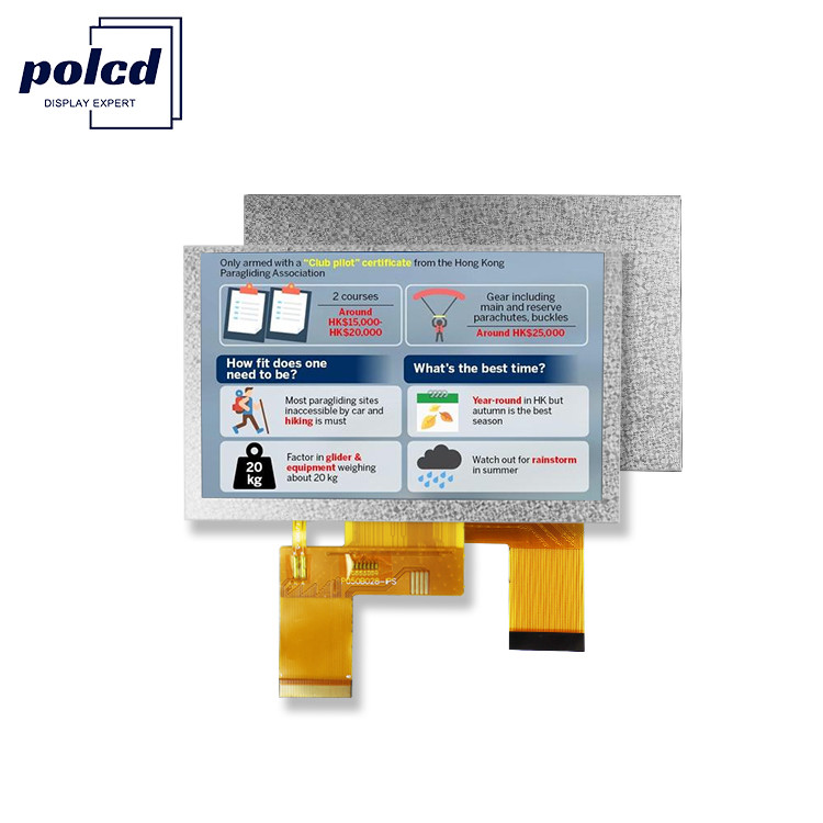 Display Bit Check Polcd 5 Inch TFT Display 800x480 RGB 24 Bit Interface IPS Full View ...