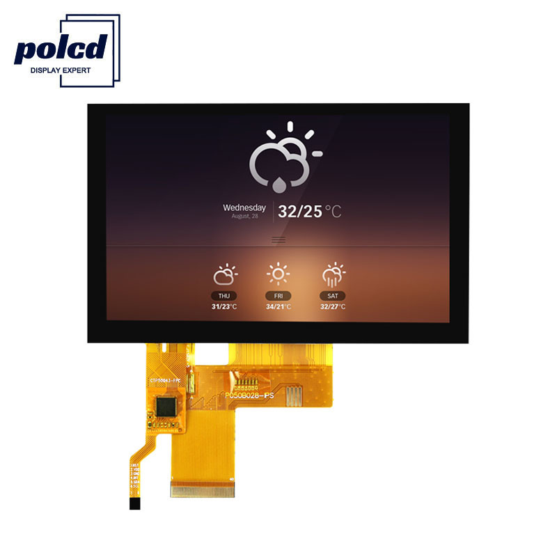 Polcd 108mm 5 Inch Capacitive Touch Screen 800X480 IPS TFT LCD Display