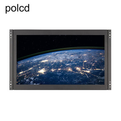 Polcd Metal Wall Mounted Embedded 15.6 Inch LCD Monitor Industrial IPS HDMI VGA Port