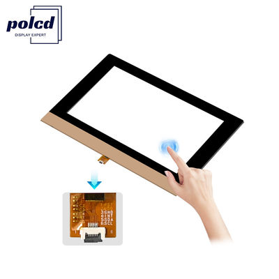 Polcd Custom 10.1 inch CTP 16:9 GT911 GG Transparent Glass Touch Screen Capacitive Touch Panel