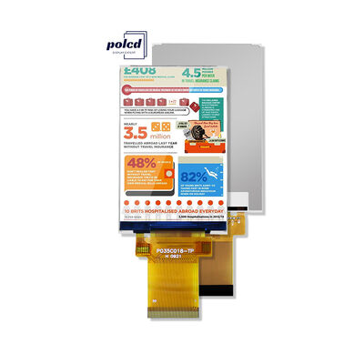 Polcd ILI9488 Display Tft Lcd 12 0'CLOCK 3.5 Tft Lcd Raspberry Pi 48.96mm